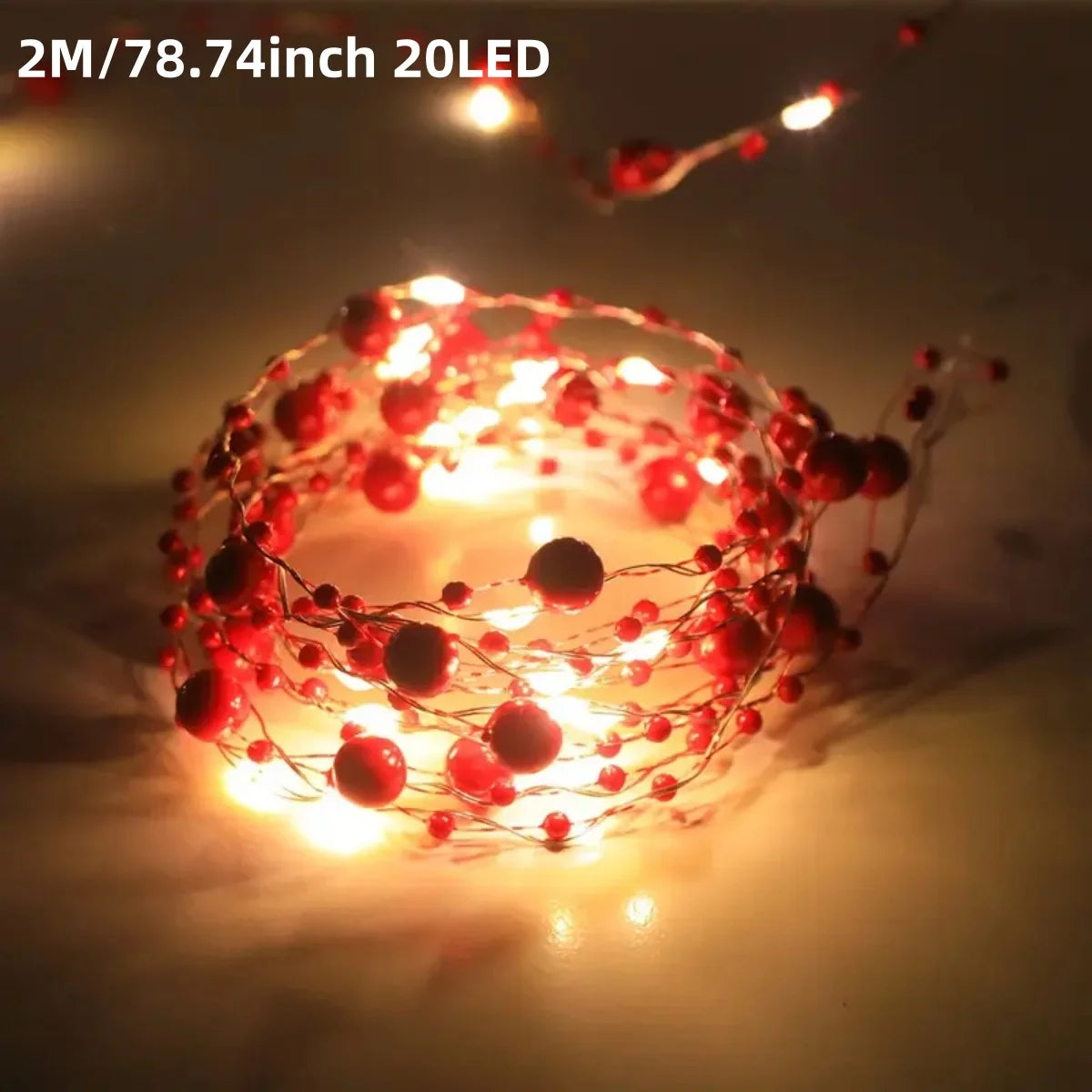 Pearl String Lights | 2m / 5m Length | 20 / 50 LEDs | Warm White | Battery Operated & Flexible