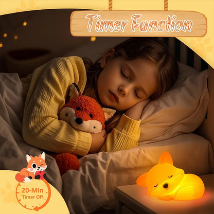 Silicone Night Light – Rechargeable, Dimmer with Timer | Cute Gift for All Ages