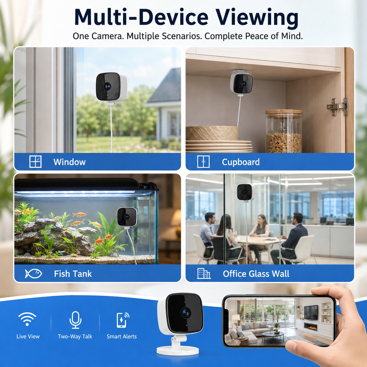 WiFi Security Camera for Windows, 1080P with 32GB Memory Card
