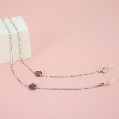 Gold Beaded Eyewear Chain with Adjustable Length
