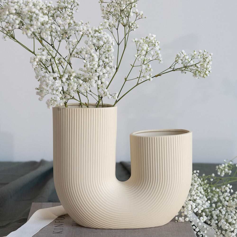 Beige Decorative Vase – STRÅVALLA Style