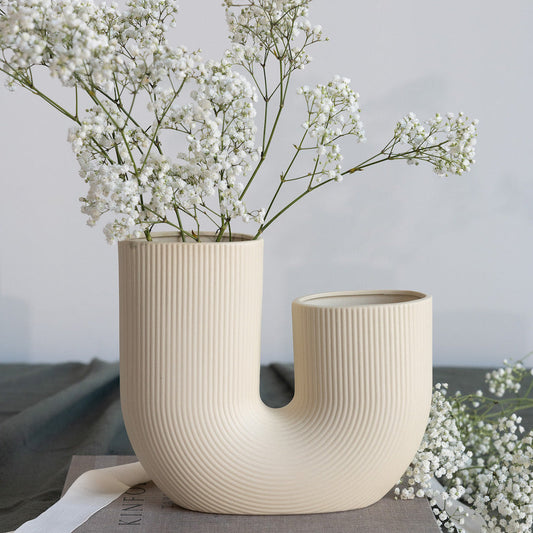 Beige Decorative Vase – STRÅVALLA Style