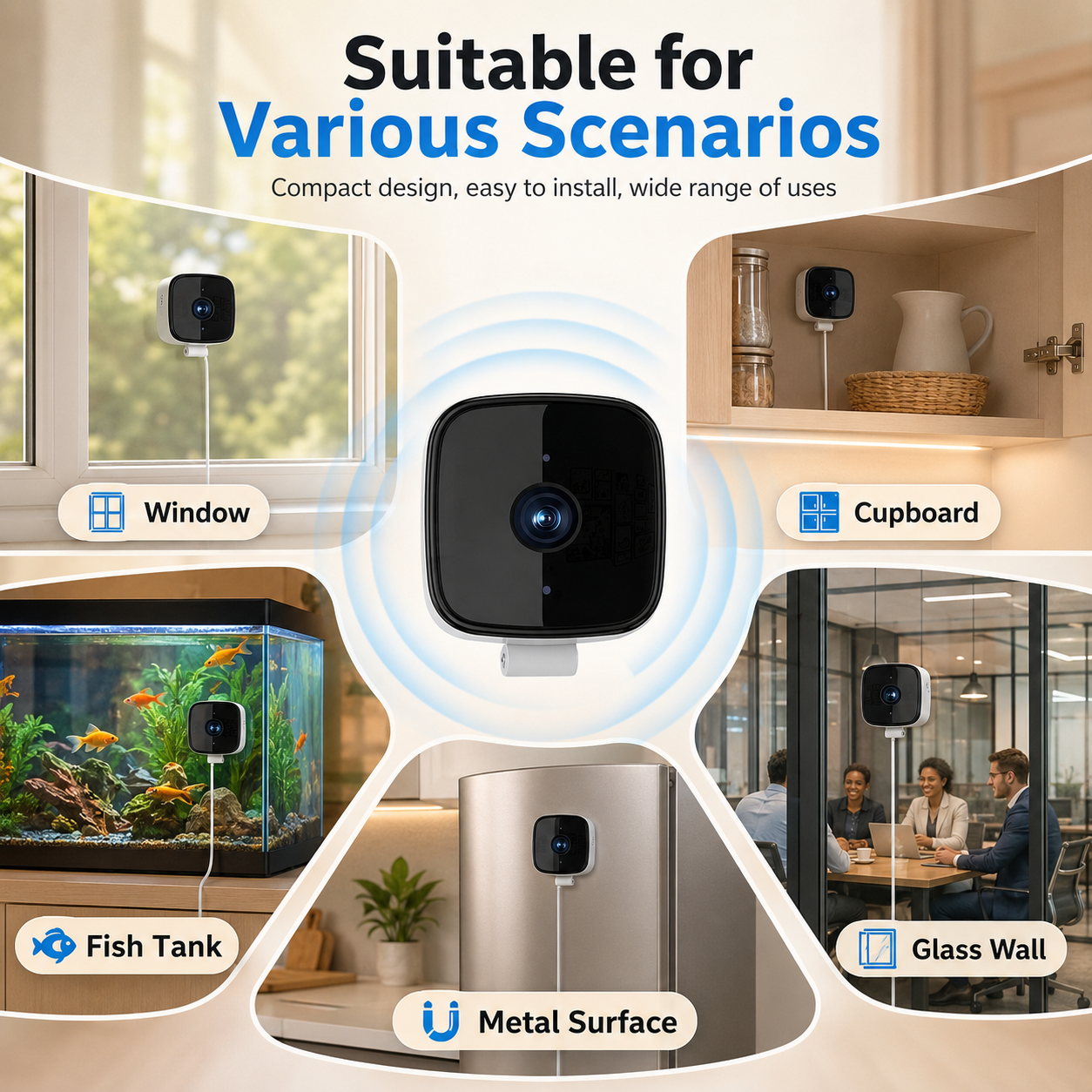 WiFi Security Camera for Windows, 1080P with 32GB Memory Card