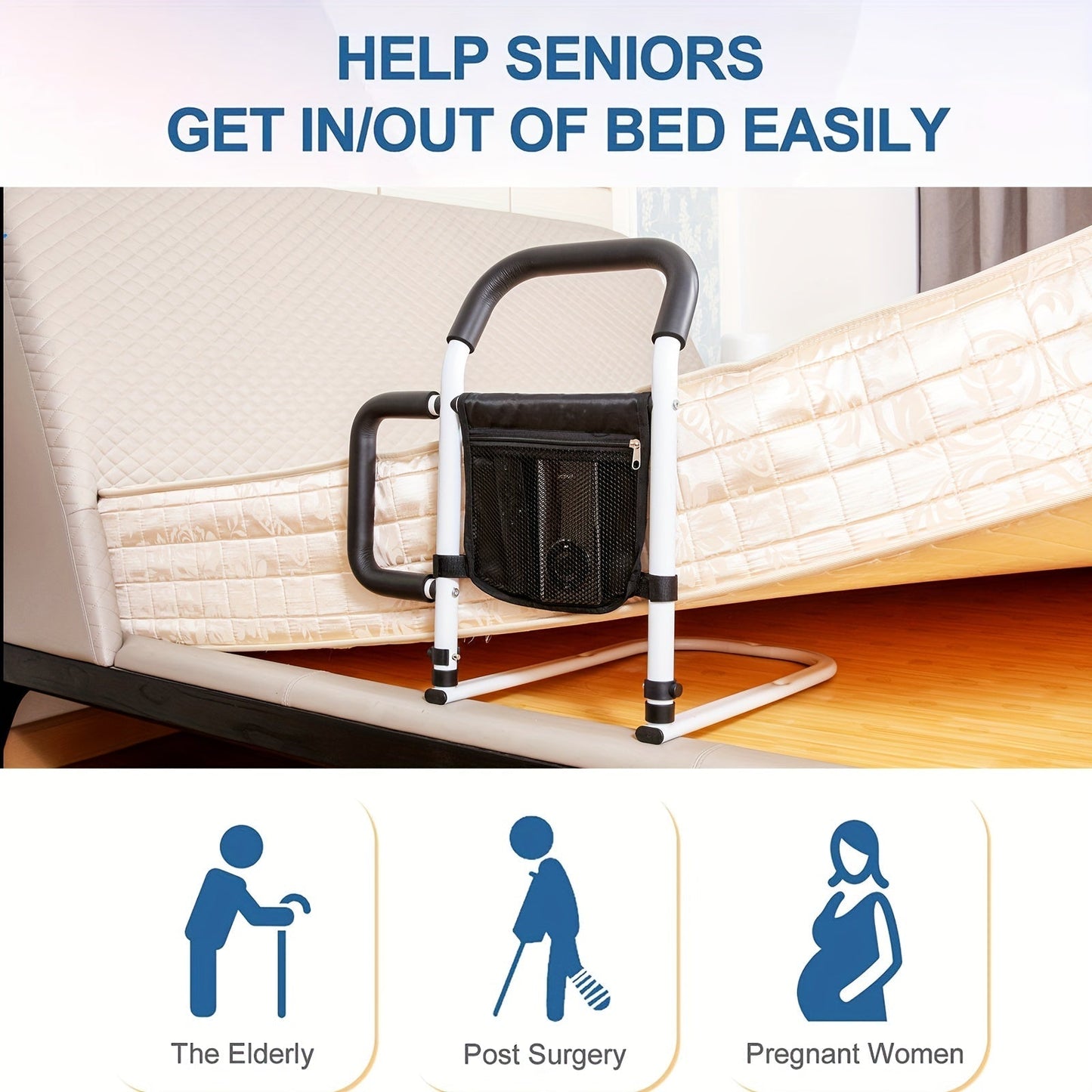 Double Handle Bed Lift Assist Device