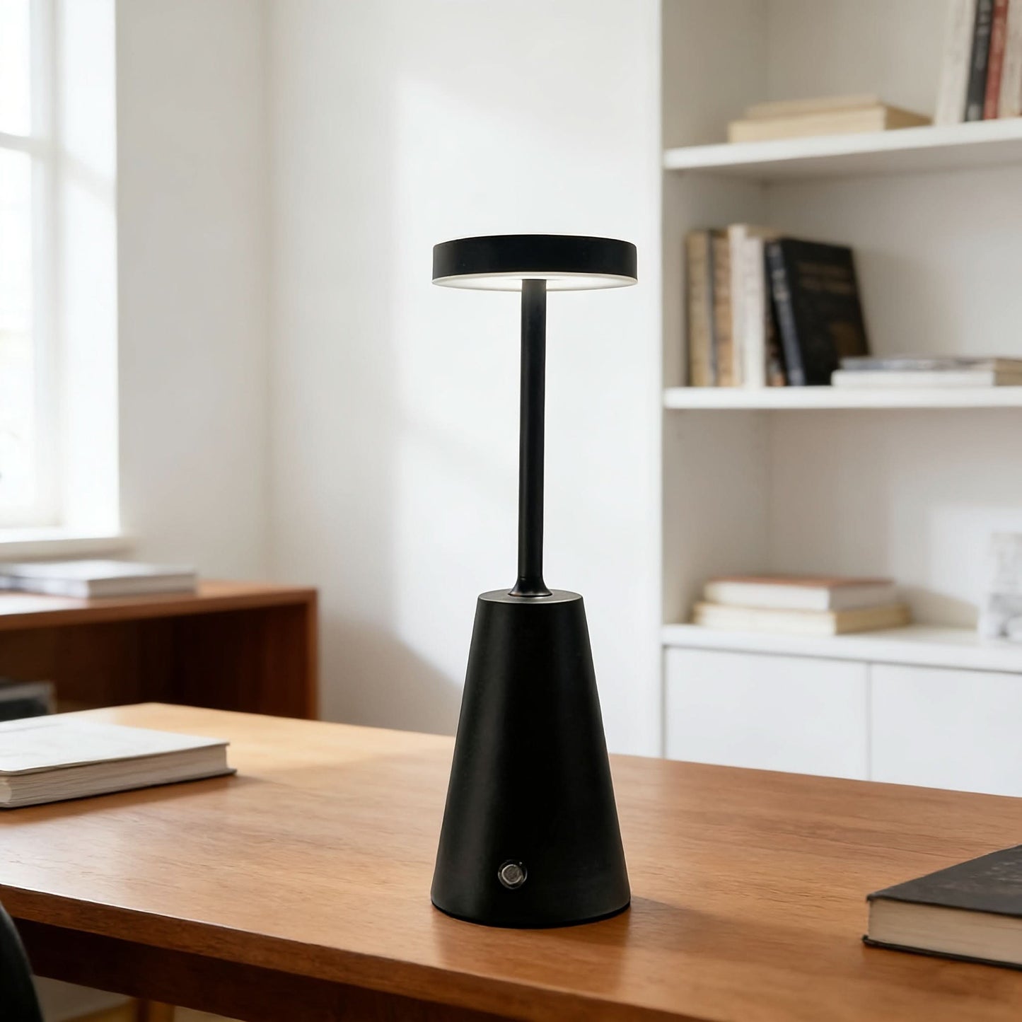 Dimmable Metal Table Lamp with Touch Control for Contemporary Spaces