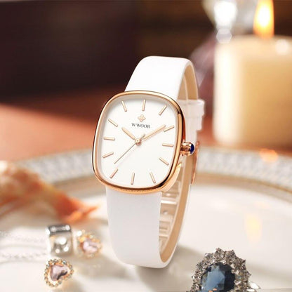 Women's Quartz Watch in Luxury Leather Design