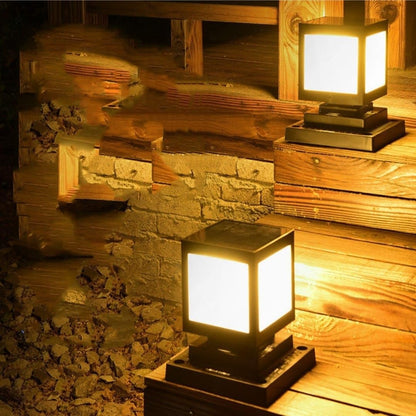 Square Solar LED Garden Lantern – Decorative Outdoor Lighting for Pathways and Patios