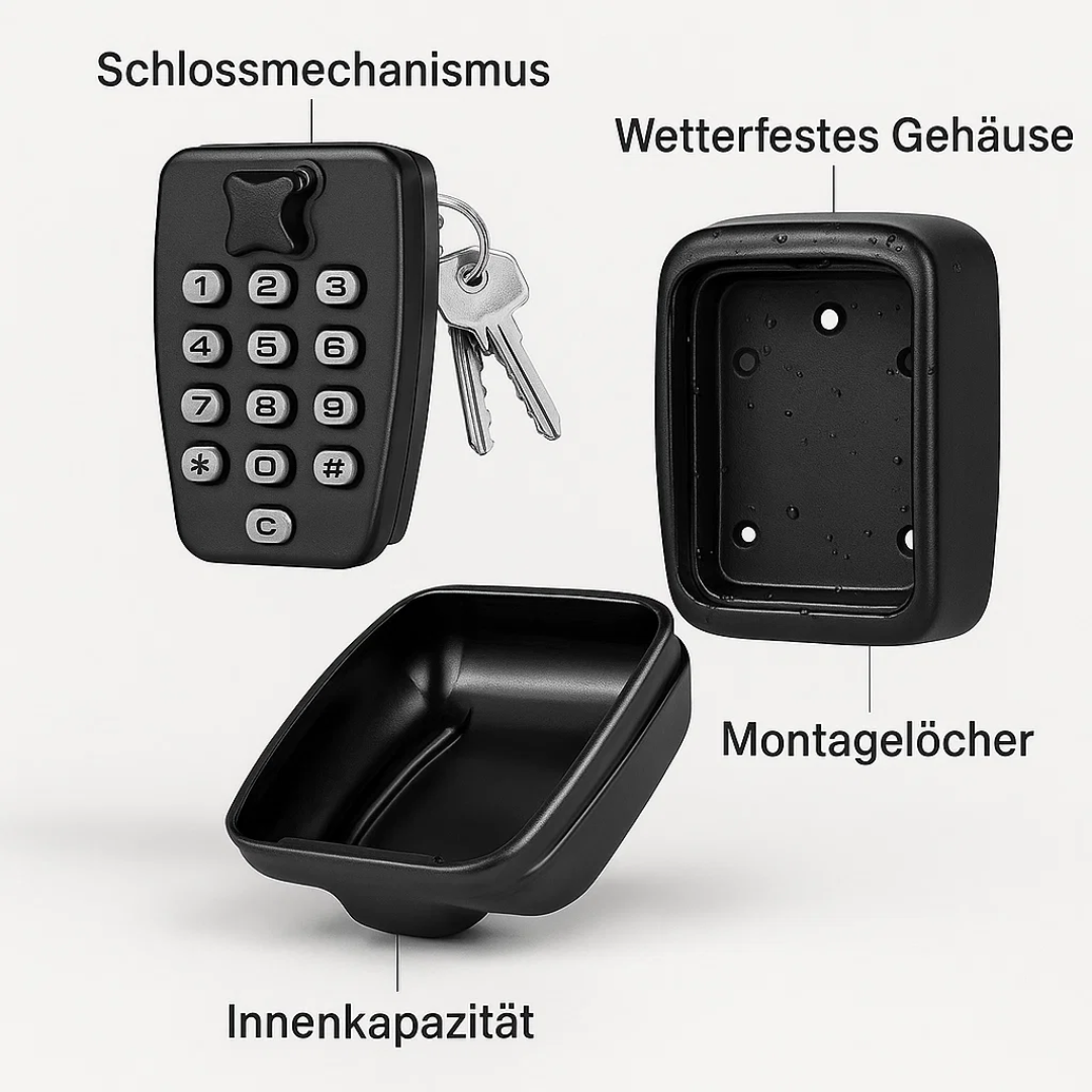 Weatherproof Key Box for Outdoor Use – Wall-Mounted Security Storage