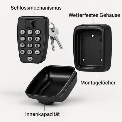 Weatherproof Key Box for Outdoor Use – Wall-Mounted Security Storage