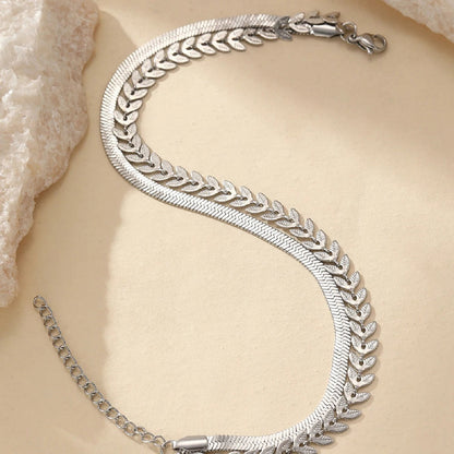Creative Chain Anklet in Stainless Steel Design