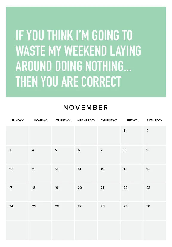 Embrace Adulting 2024 Wall Calendar | Sarcastic Humor