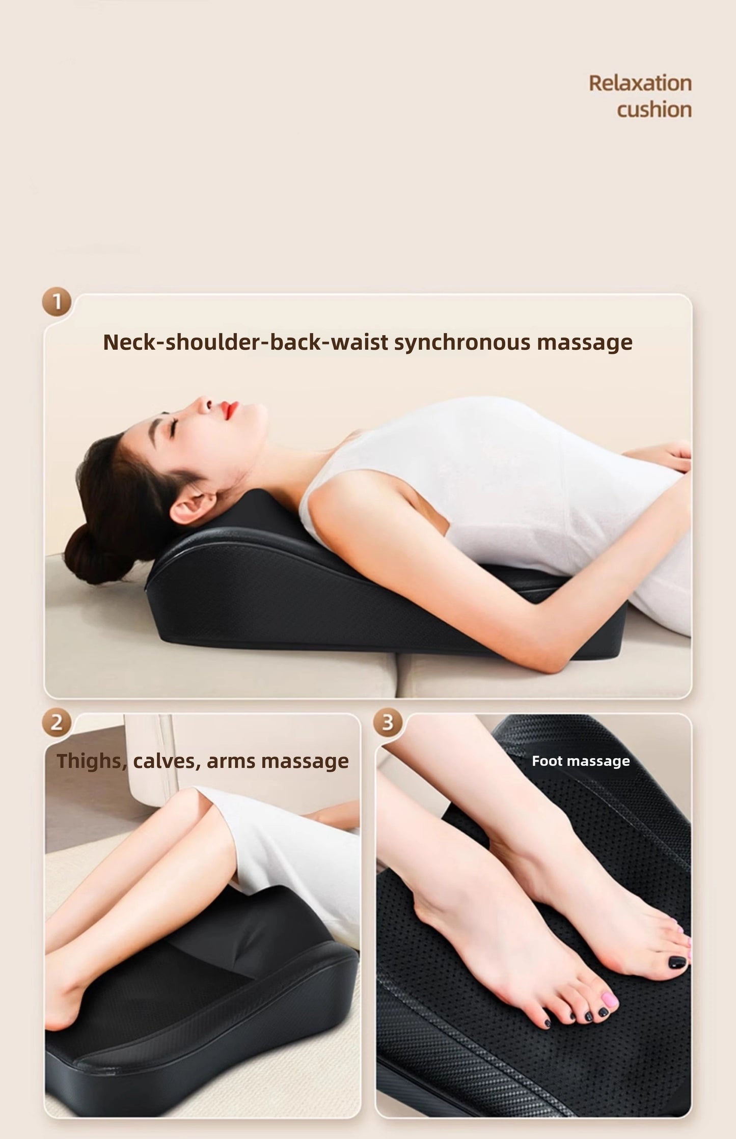 Neck and Back Massager with Heat – Deep Kneading Massage Cushion