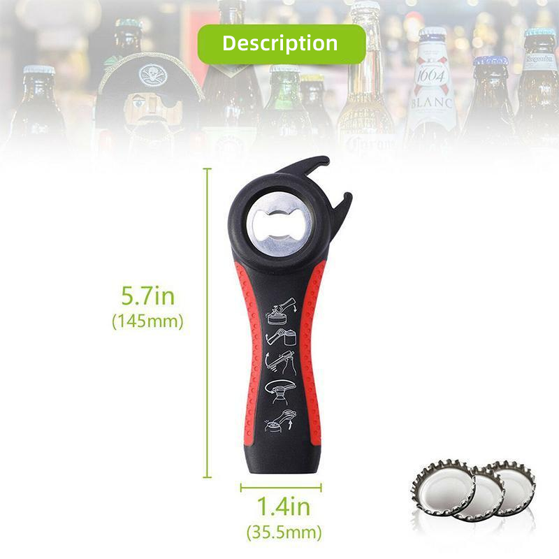 Multifunctional 5-in-1 Bottle and Can Opener