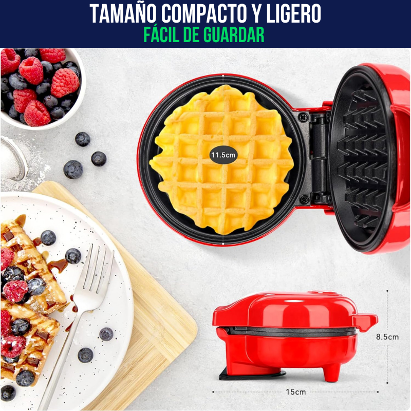Mini Electric Waffle Maker - Easy to Use Multi-Function Waffle Iron