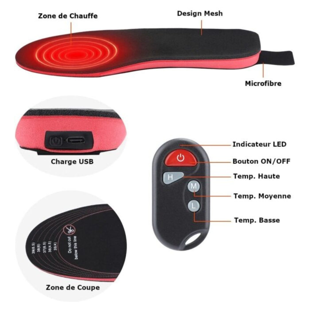 Electric Heated Insoles for Reusable Comfort