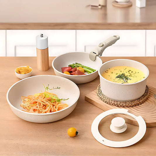 Space-Saving Non-Stick Cookware Set | Versatile and Durable