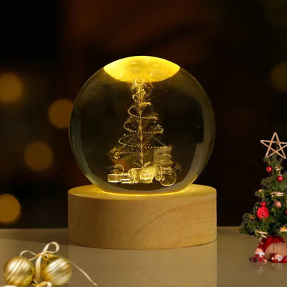 Cosmic Ambient Home Decor - LED Crystal Sphere Night Lamp