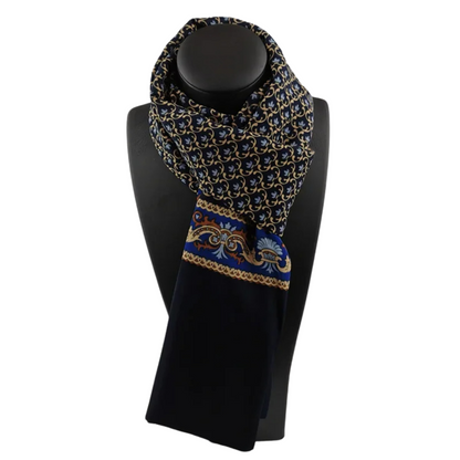 Plaid Silk Scarf for Men and Women – Warm Winter Accessory