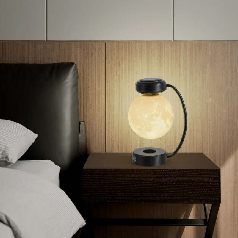 Wireless Magnetic Levitating 3D LED Moon Lamp – Rotating Floating Light for Home, Office, School
