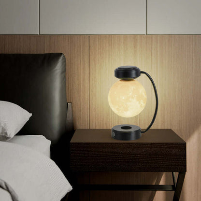 Wireless Magnetic Levitating 3D LED Moon Lamp – Rotating Floating Light for Home, Office, School