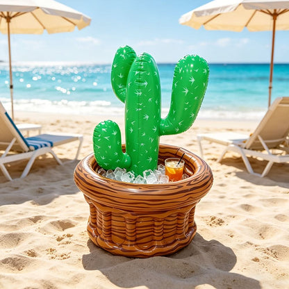 Inflatable Cactus Beverage Cooler for Parties