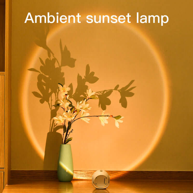 Wireless Human Sensing Light with Adjustable Angle - Rechargeable Indoor Sunset Lamp