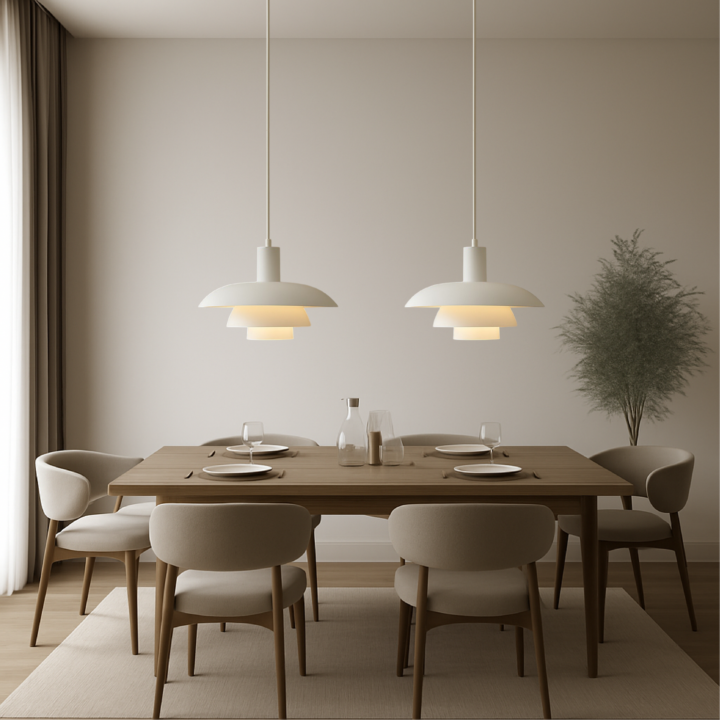 Scandinavian Minimalist Ceiling Lamp – Danish Pendant Light Design
