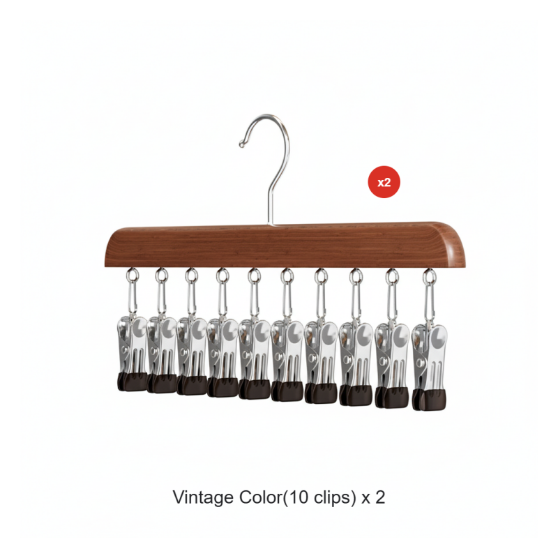 Space-Saving Rotating Clothes Hanger with 8 Hooks and 360° Rotation