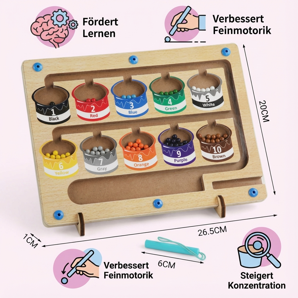 Magnetic Maze Game for Montessori Learning