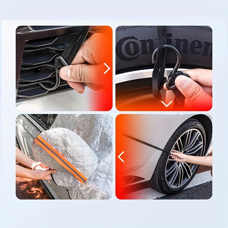 All-Season Wind & Frost Shield for Car Windshields - Sun and Ice Protection