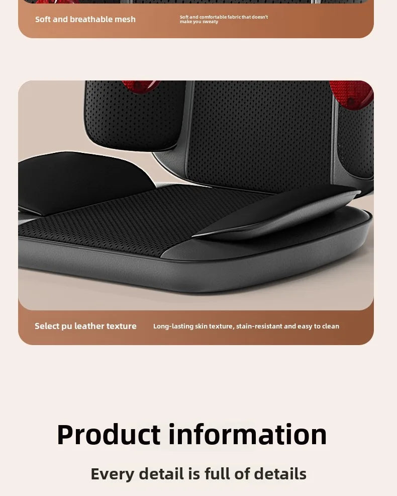 Heat-Enhanced Massage Cushion – Full Body Vibration for Office & Car