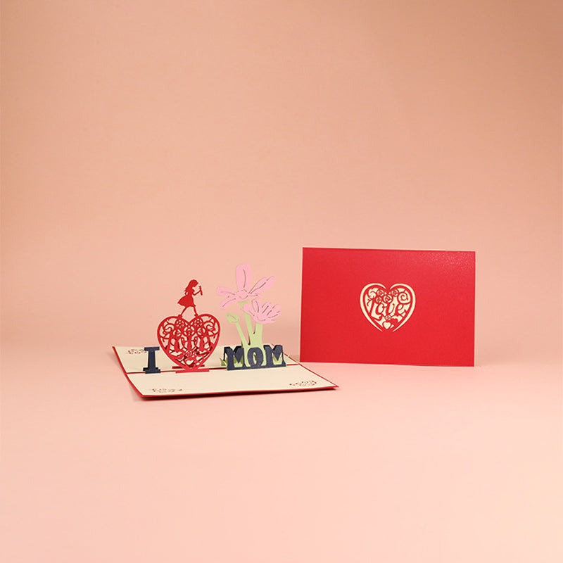 Elegant 3D Floral Pop-Up Card for Mother's Day Gift