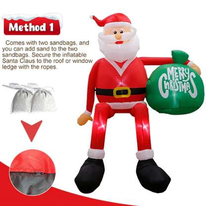 Santa Claus Inflatable Climber - 8 Feet Tall Decoration