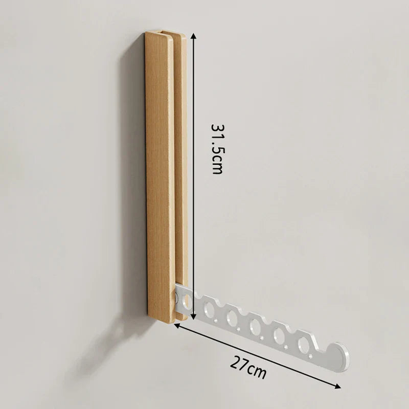 Compact Wall-Mounted Clothes Organizer with Foldable Design