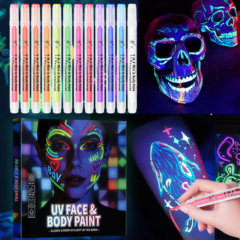 Waterproof Neon Face Paint for All-Night Glow