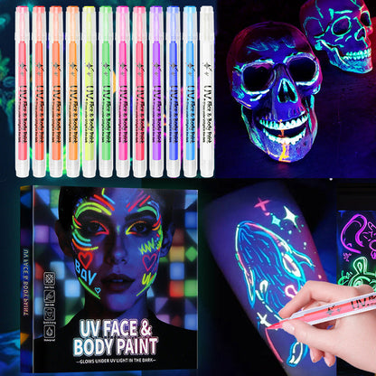 Waterproof Neon Face Paint for All-Night Glow
