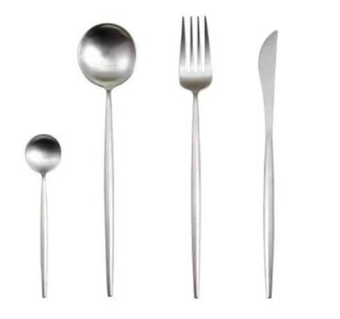 Luxury Gold and Silver Cutlery Set - 24 Stainless Steel Pieces