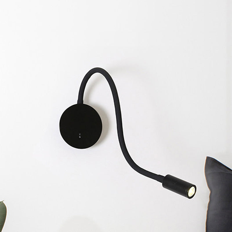 Contemporary LED Wall Sconce Lamp with Adjustable Cylinder Design in Black/White