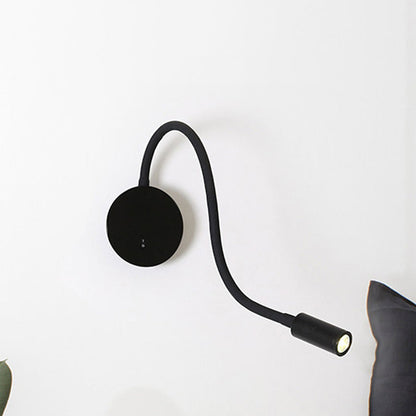 Contemporary LED Wall Sconce Lamp with Adjustable Cylinder Design in Black/White