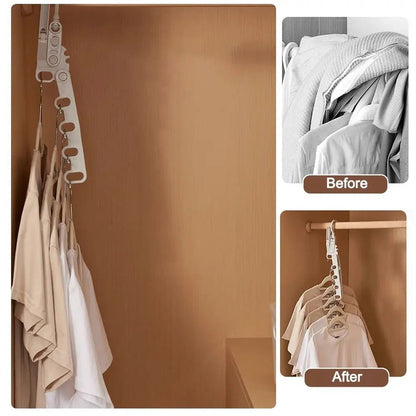 Portable Travel Clothes Hanger | Collapsible 5-Hole Garment Rack for Camping & Hotel Use
