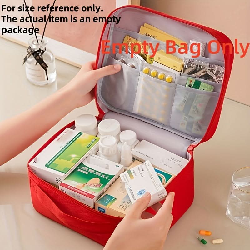 XL First Aid Organizer Bag for Home or Travel - Structured Medical Storage