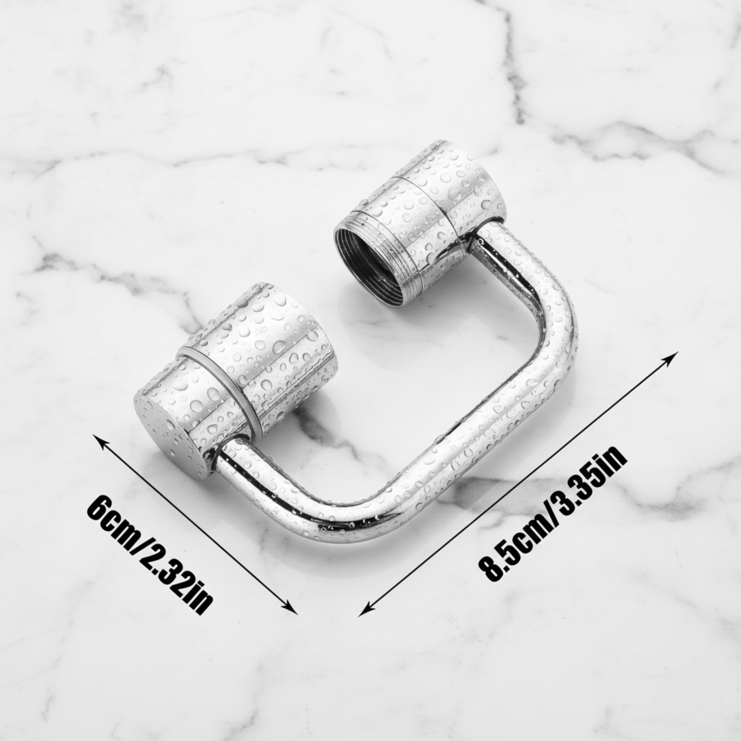 360° Swivel Faucet Attachment for Kitchen Sink – AquaFlex | Dual Spray Modes, No Splash
