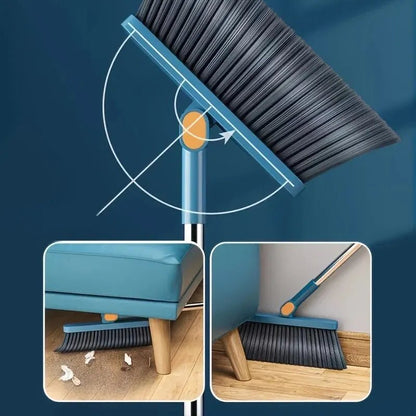 Self-Cleaning Broom with Adjustable Handle | Ergonomic Floor Sweeper