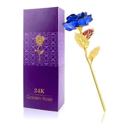 Gold Foil Rose in Gift Box – 24K Decorative Flower