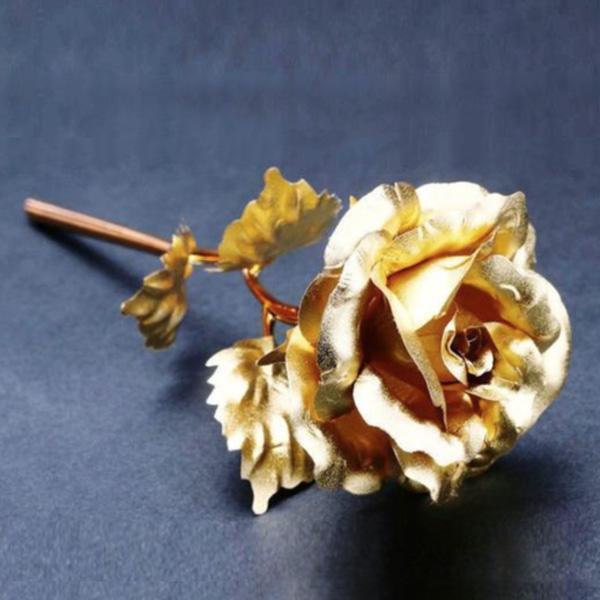 Gold Foil Rose in Gift Box – 24K Decorative Flower