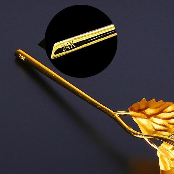 Gold Foil Rose in Gift Box – 24K Decorative Flower