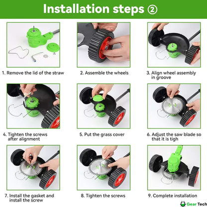 Adjustable Handle Cordless Garden Strimmer – 4-in-1 Tool