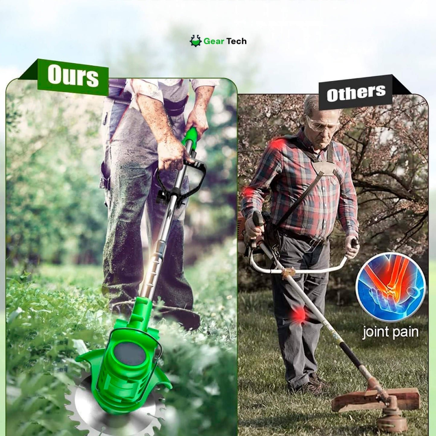 Adjustable Handle Cordless Garden Strimmer – 4-in-1 Tool