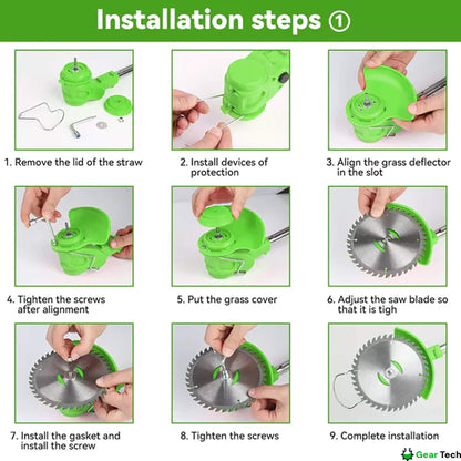 Adjustable Handle Cordless Garden Strimmer – 4-in-1 Tool