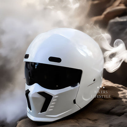 Classic Retro Motorcycle Helmet - DOT and ECE Certified Timeless Design